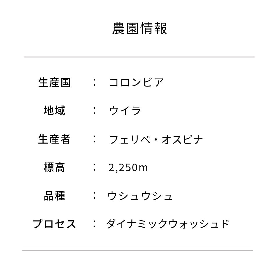 【10月31日終了】コロンビア ラ・ナチュラ農園 ウシュウシュ ダイナミックウォッシュド